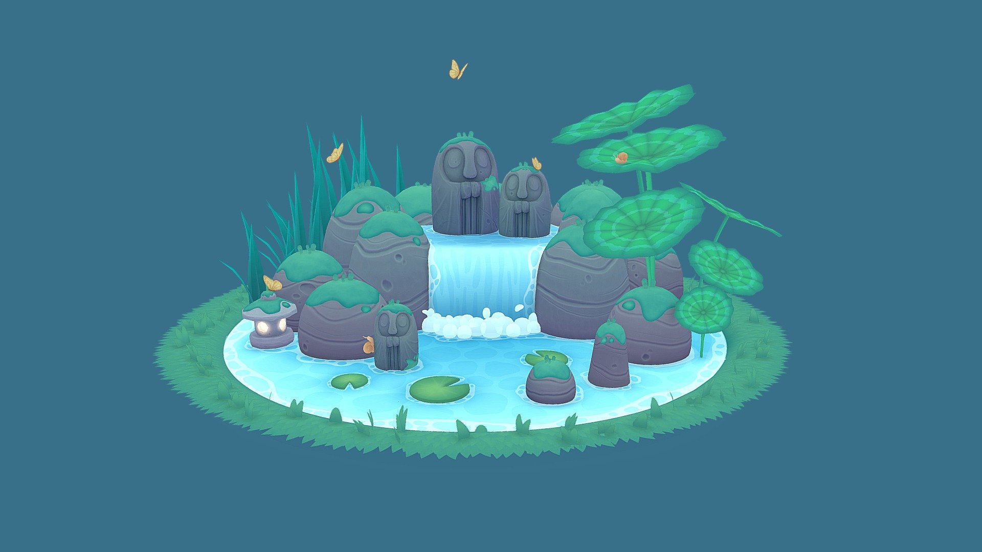 Peaceful Pond 3d model