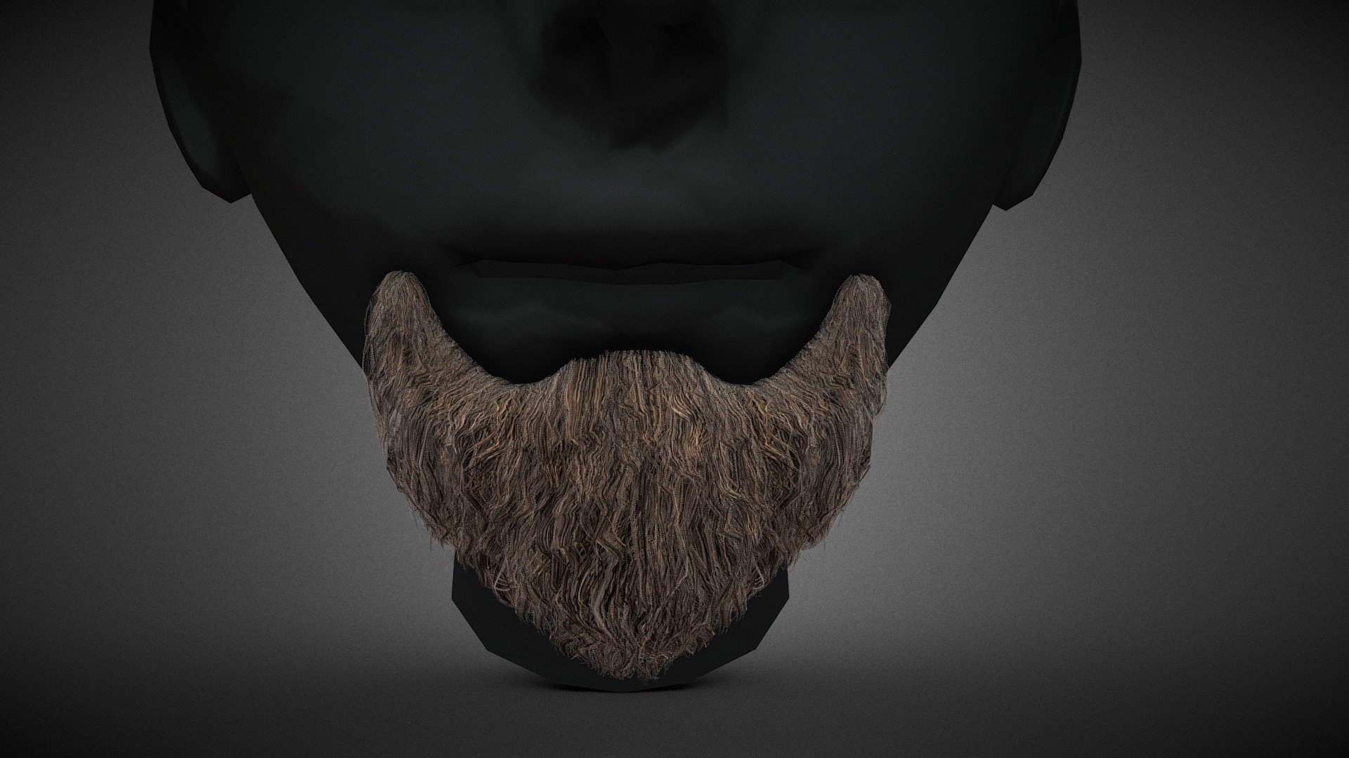 Facial Hair Cards Style 3 3d model