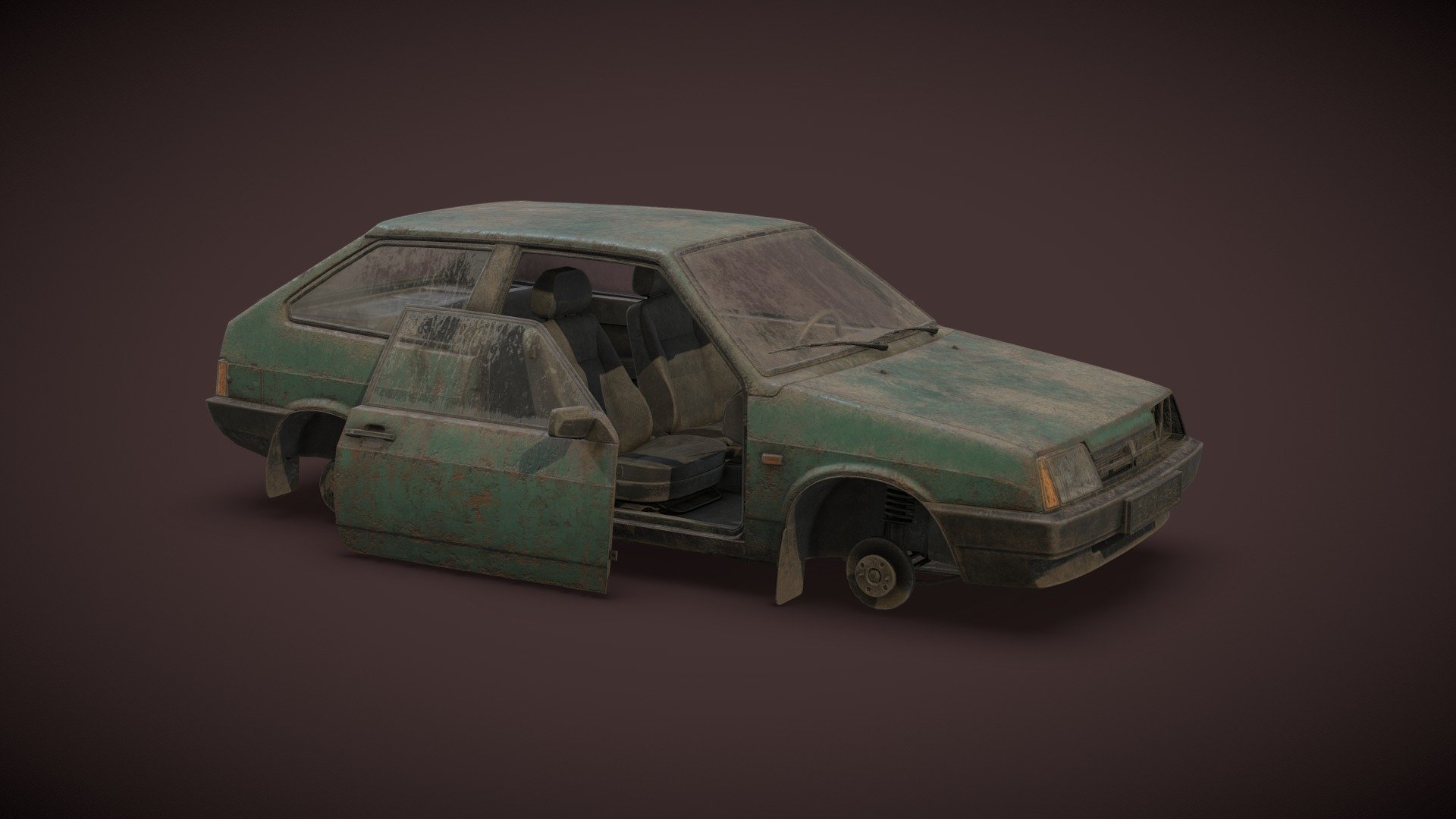 2108 Model Rusted 3d model