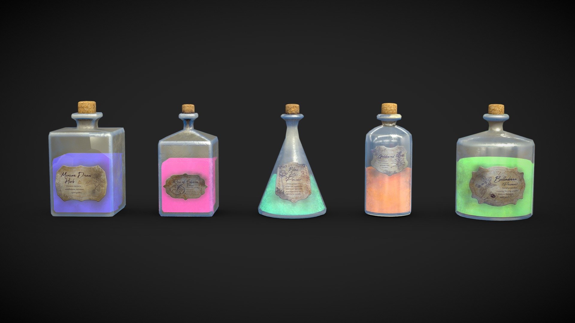 Magic Potions 3d model