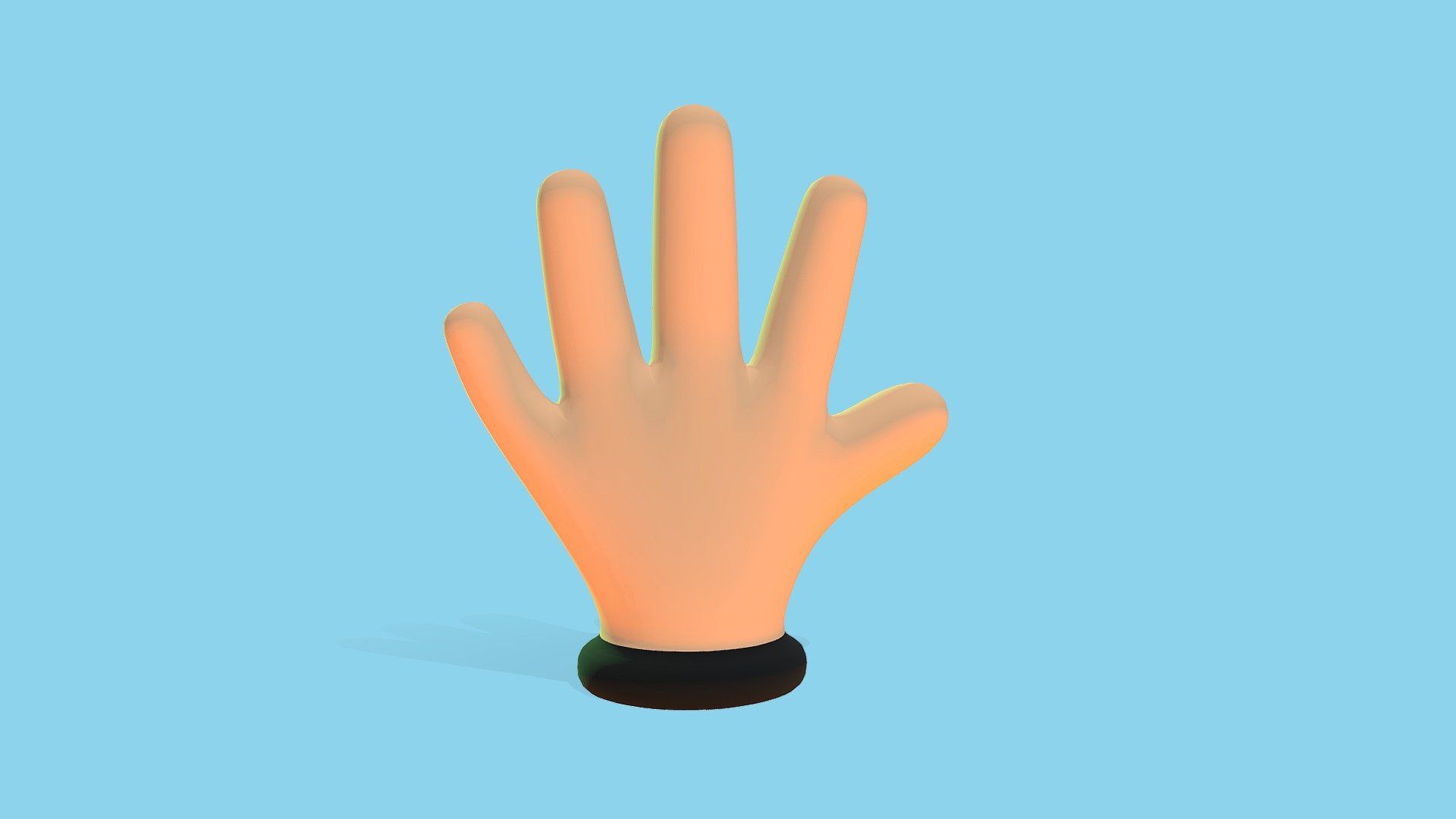 Cartoon Hand Animation 3d model