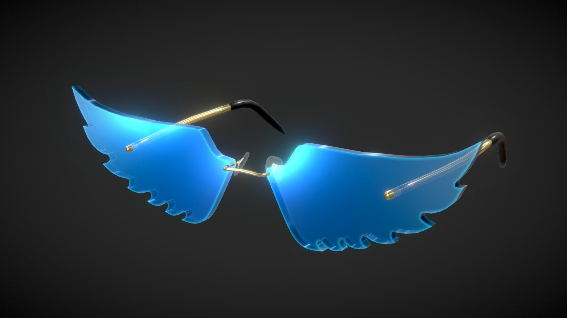 Wings Sunglasses 3d model