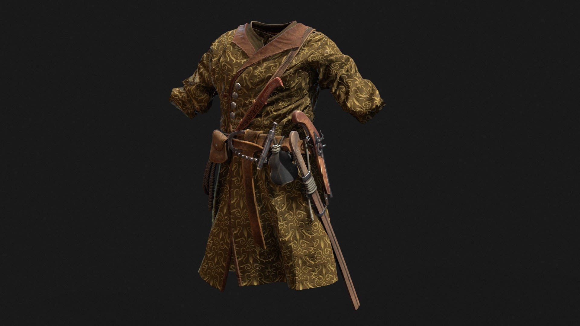 XVII century outfit 3d model