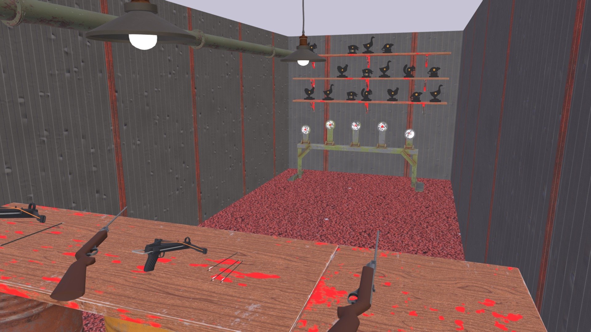 Shooting gallery 3d model