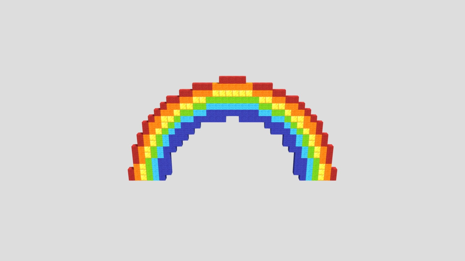 rainbow-pixel-art 3d model