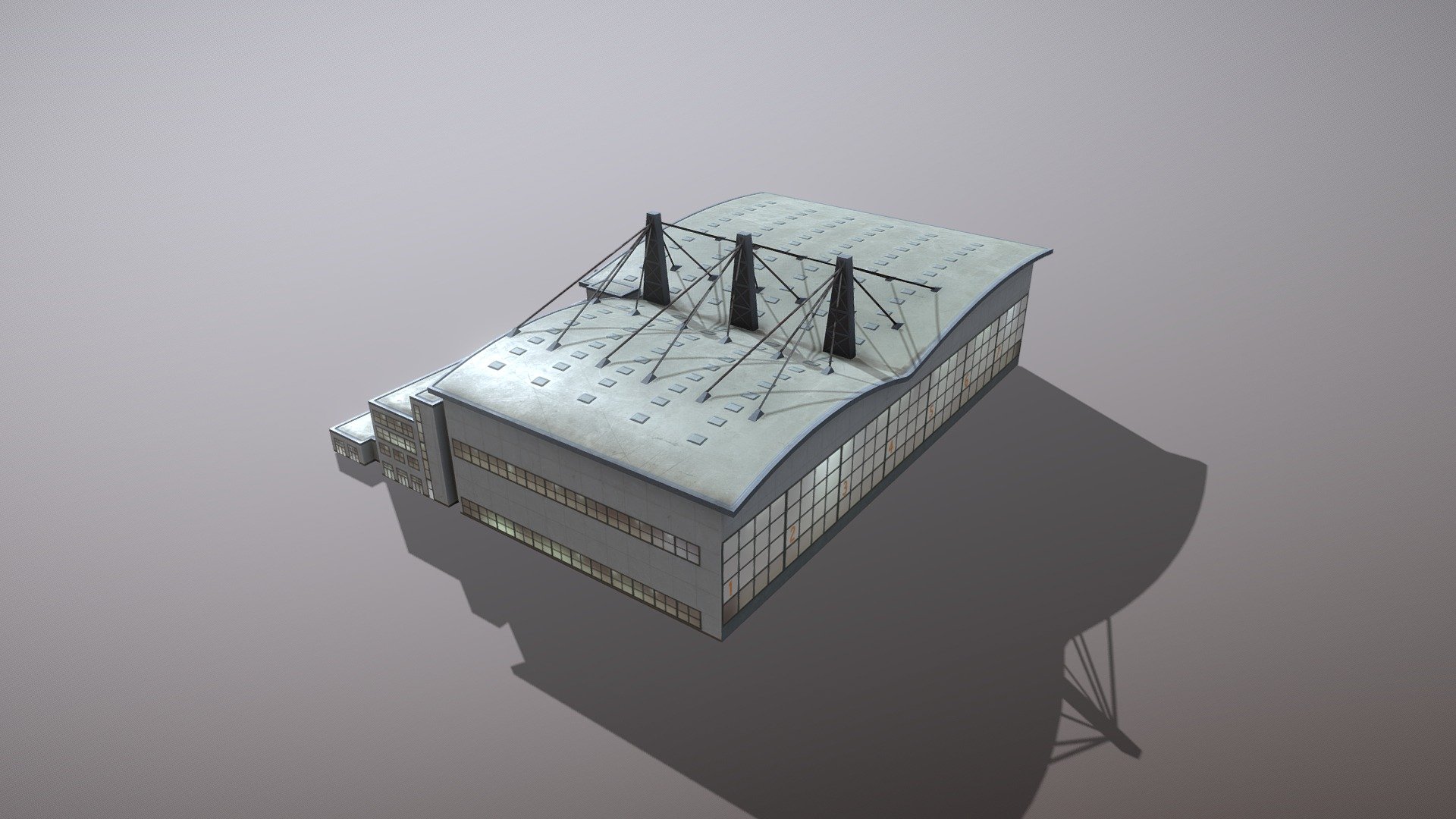 Airport Hangar EDDH_Hangar2 3d model