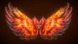 Low Poly Animated Phoenix Wings