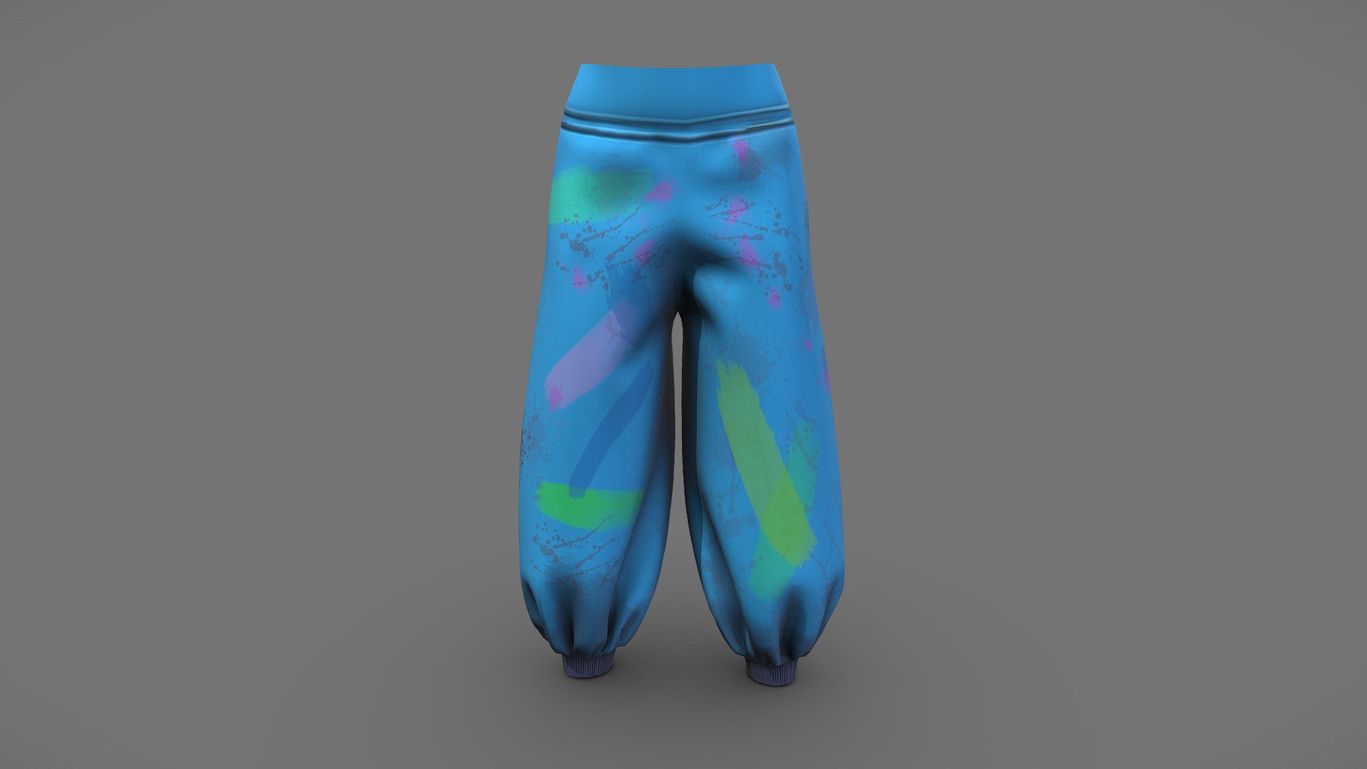 Female Cyberpunk Pants 3d model