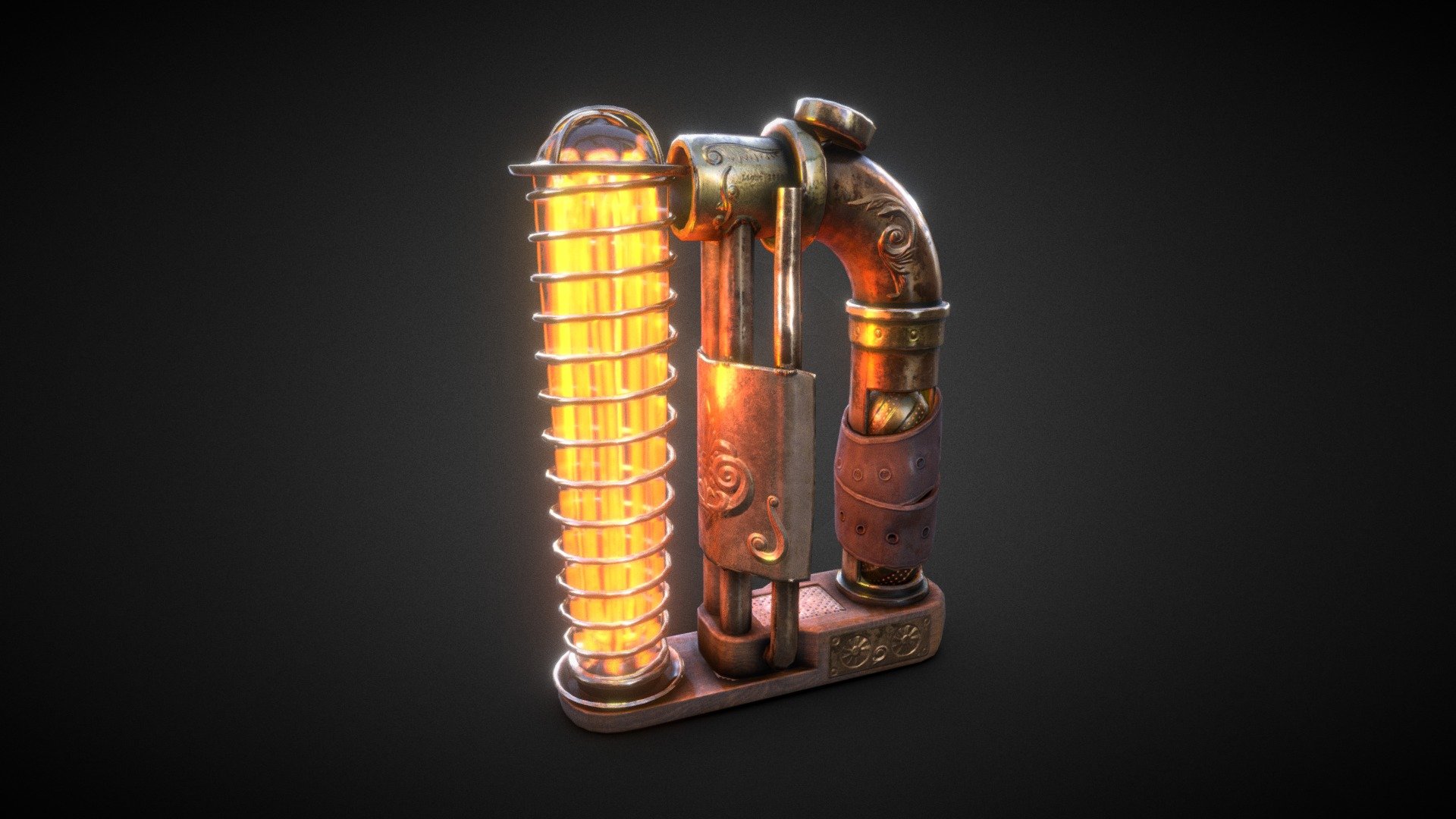 SteamPunk Light 3d model