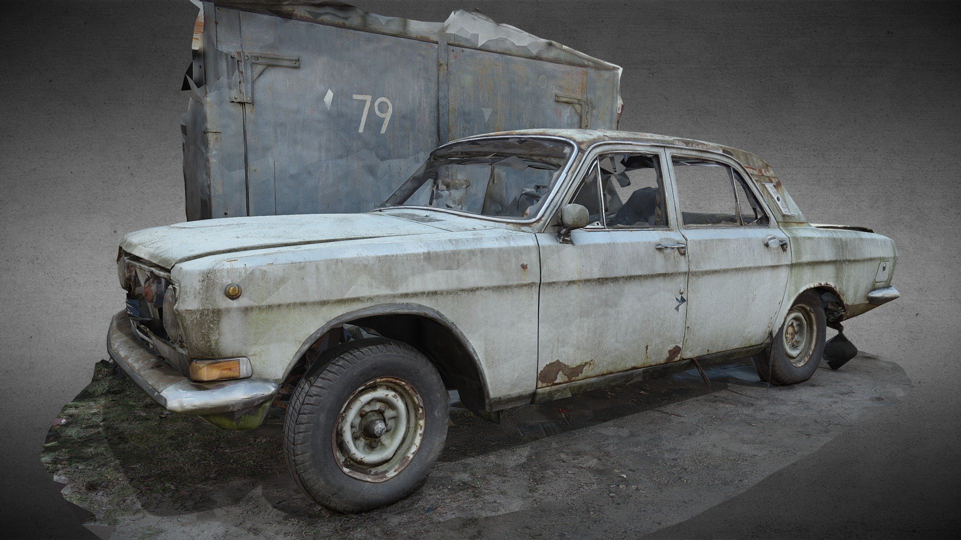 Gaz 24 Old Soviet Car 3d model