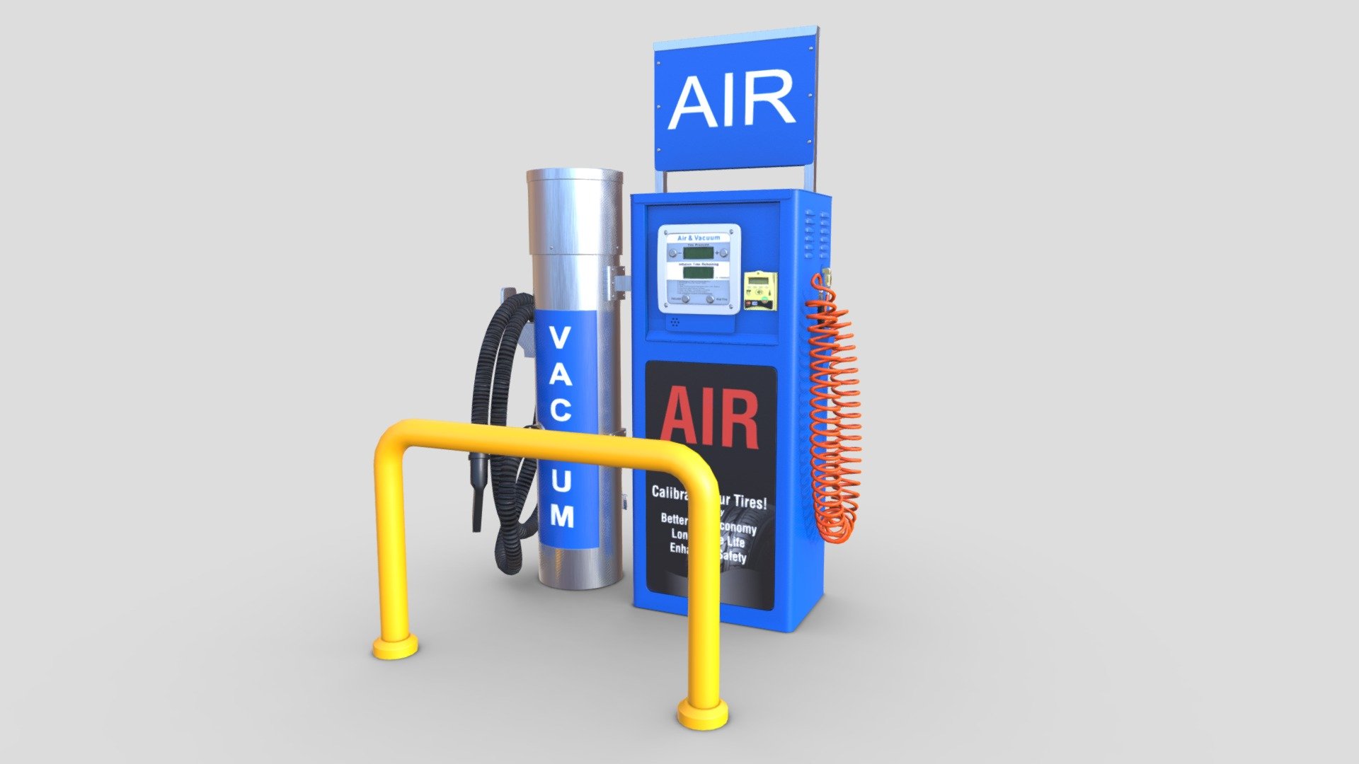 Tire Air and Vacuum Station 3d model