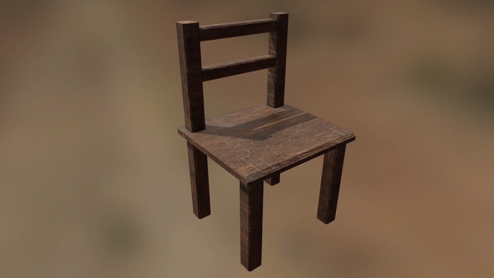 Simple chair / low poly / Free Assets 3d model