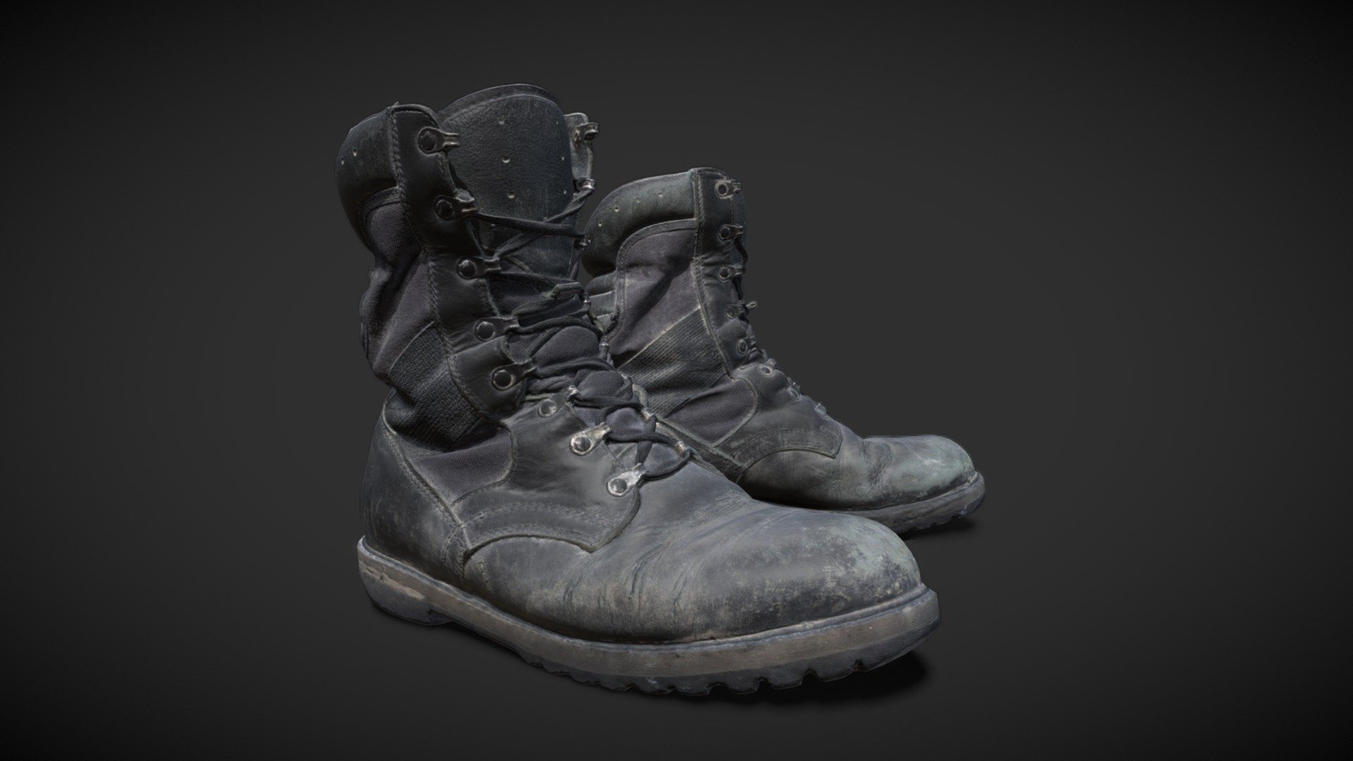 Worn boot 3d model