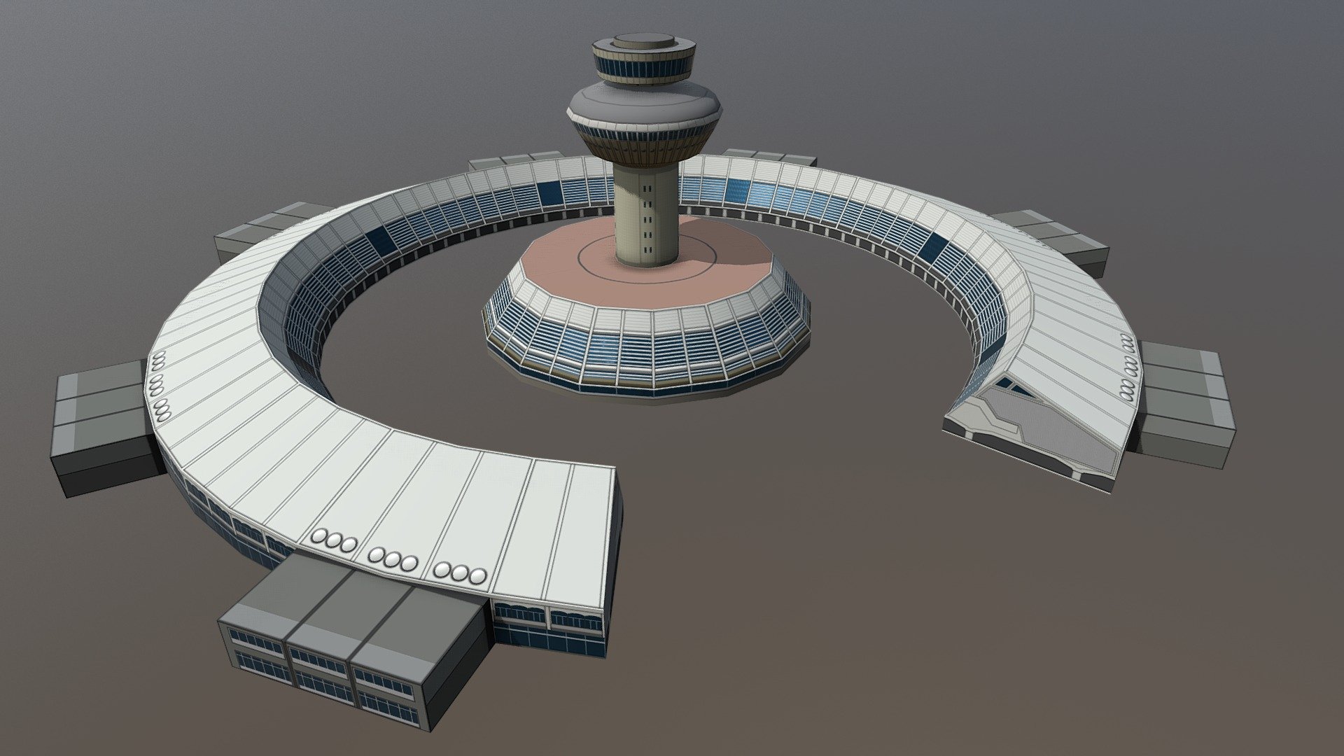 International Airport Zvartnots Old Terminal 3d model