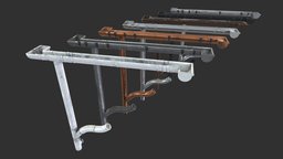 Gutter System PBR 7 Materials PACK