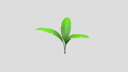 Low Poly Banana Plant 002