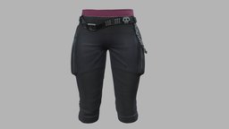 Female Punk Capri Pants