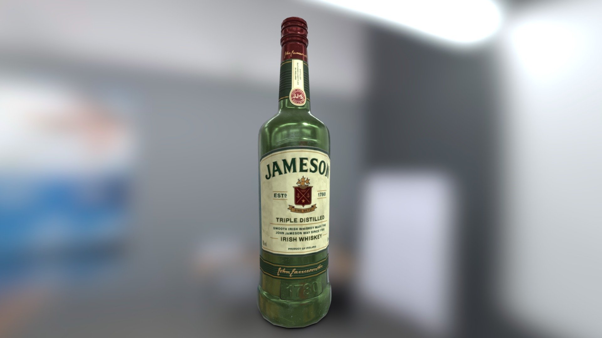 Jameson Whiskey Bottle 3d model