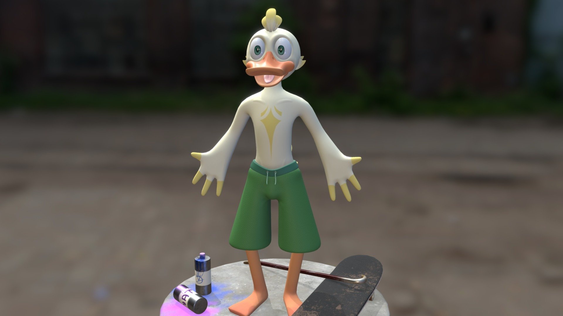 Ñata The Skater Duck 3d model