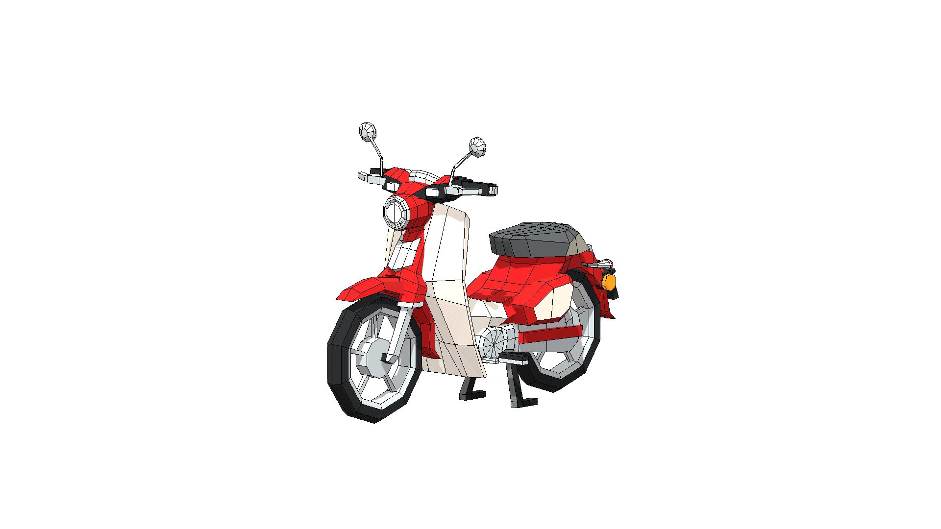 Low Poly Honda Super Cub 3d model