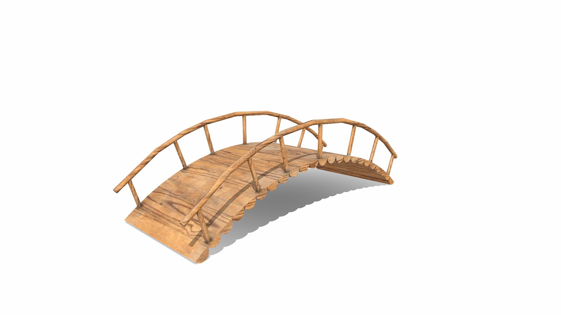 Wooden bridge 3d model