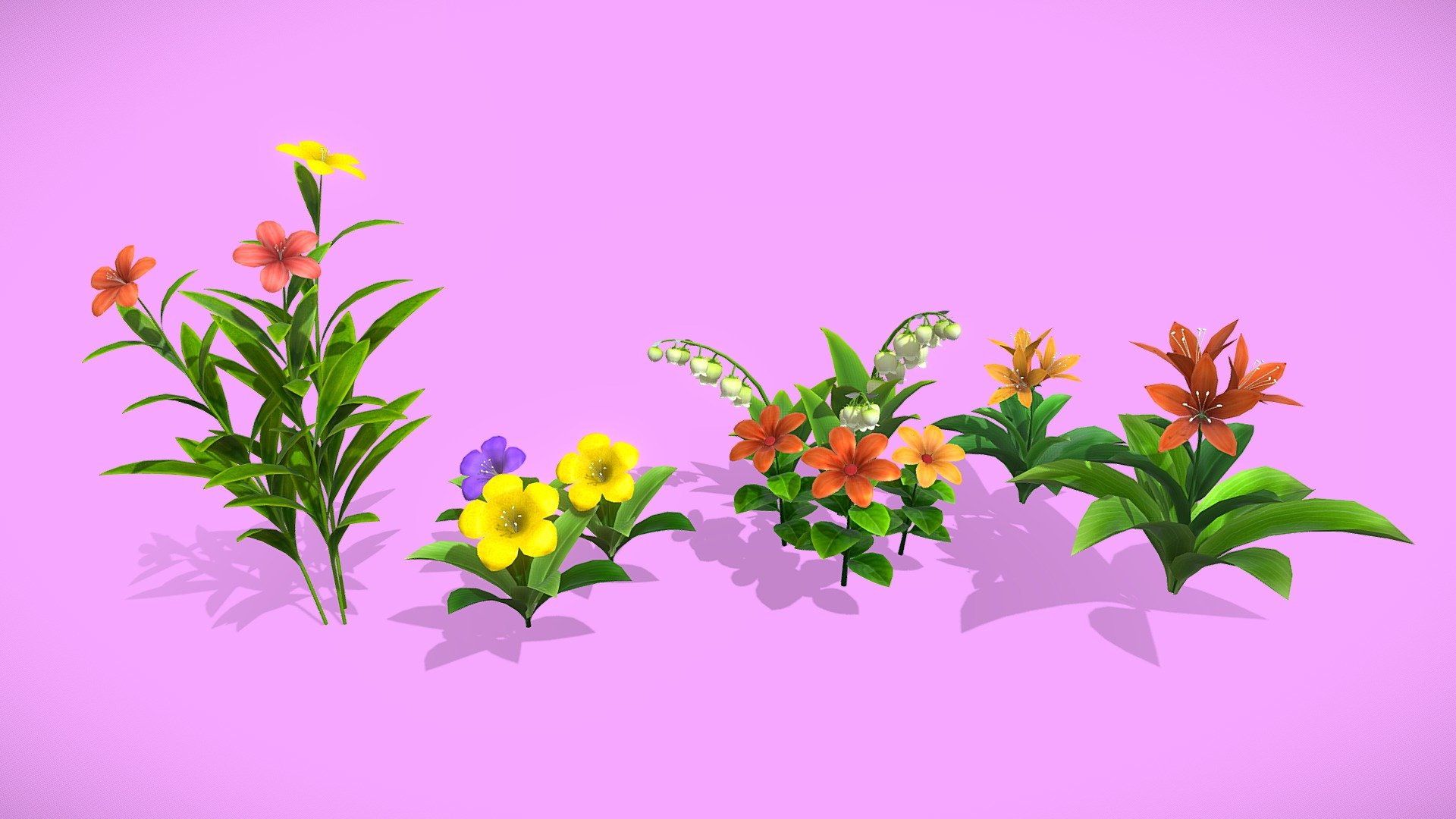 flower pack 3d model