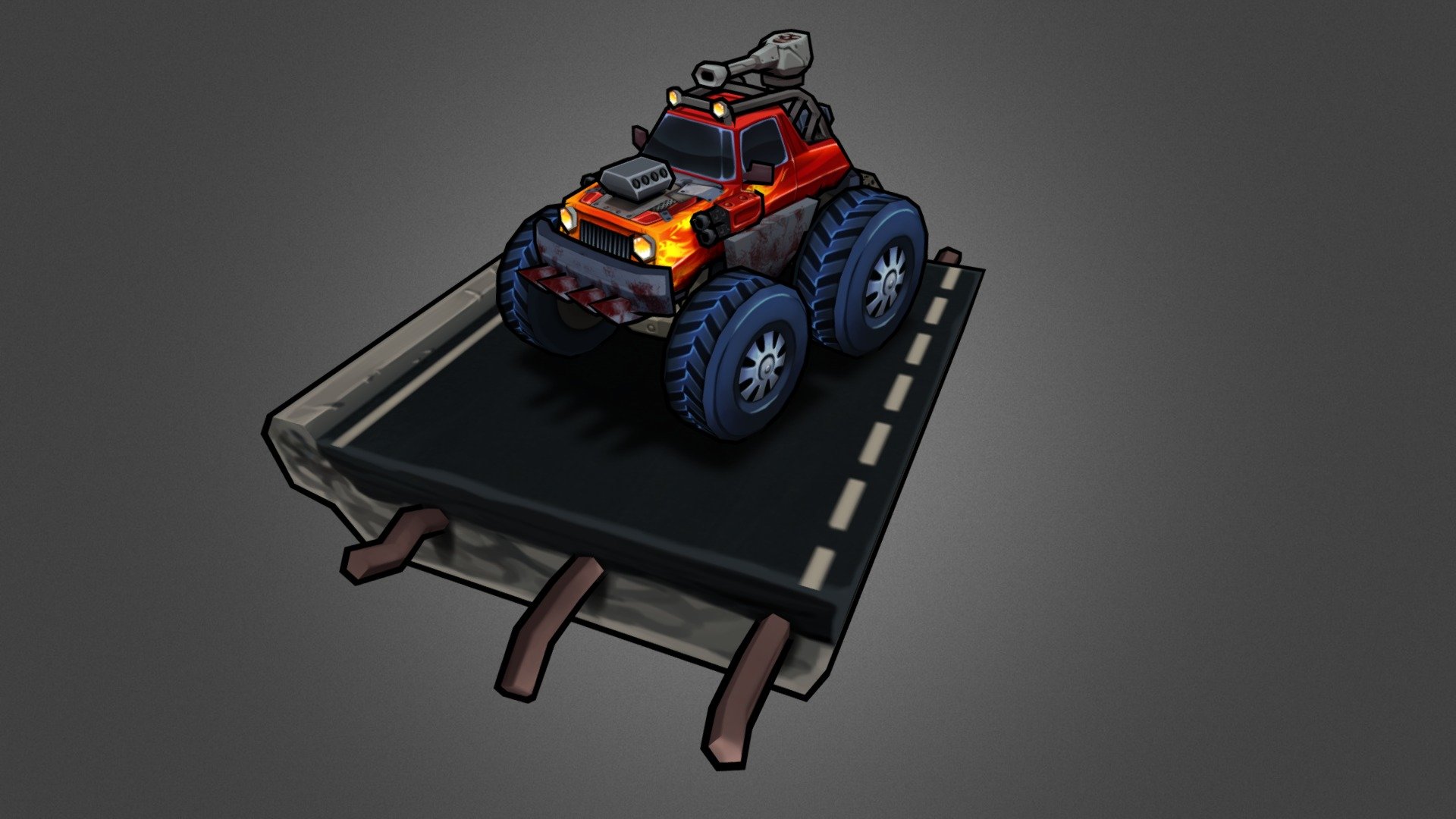 monster truck 3d model