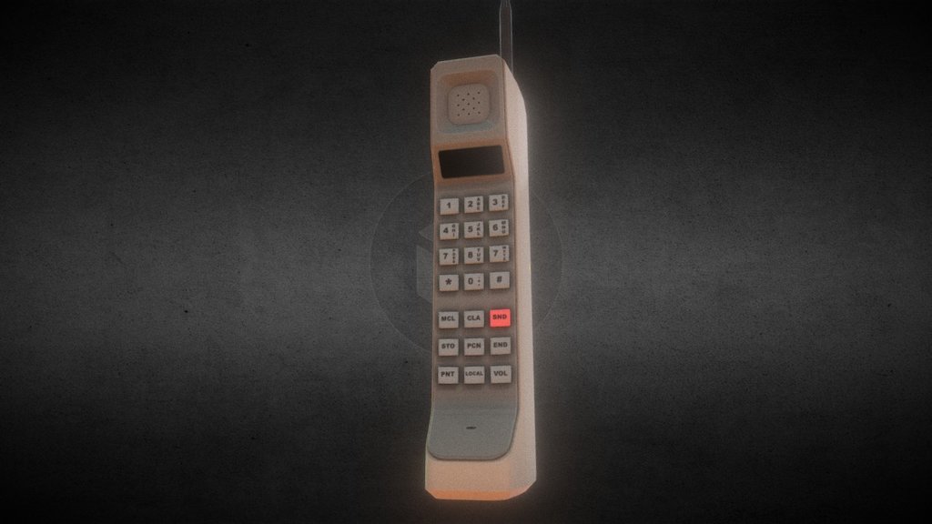 Old Cell Phone (Brick Phone) 3d model