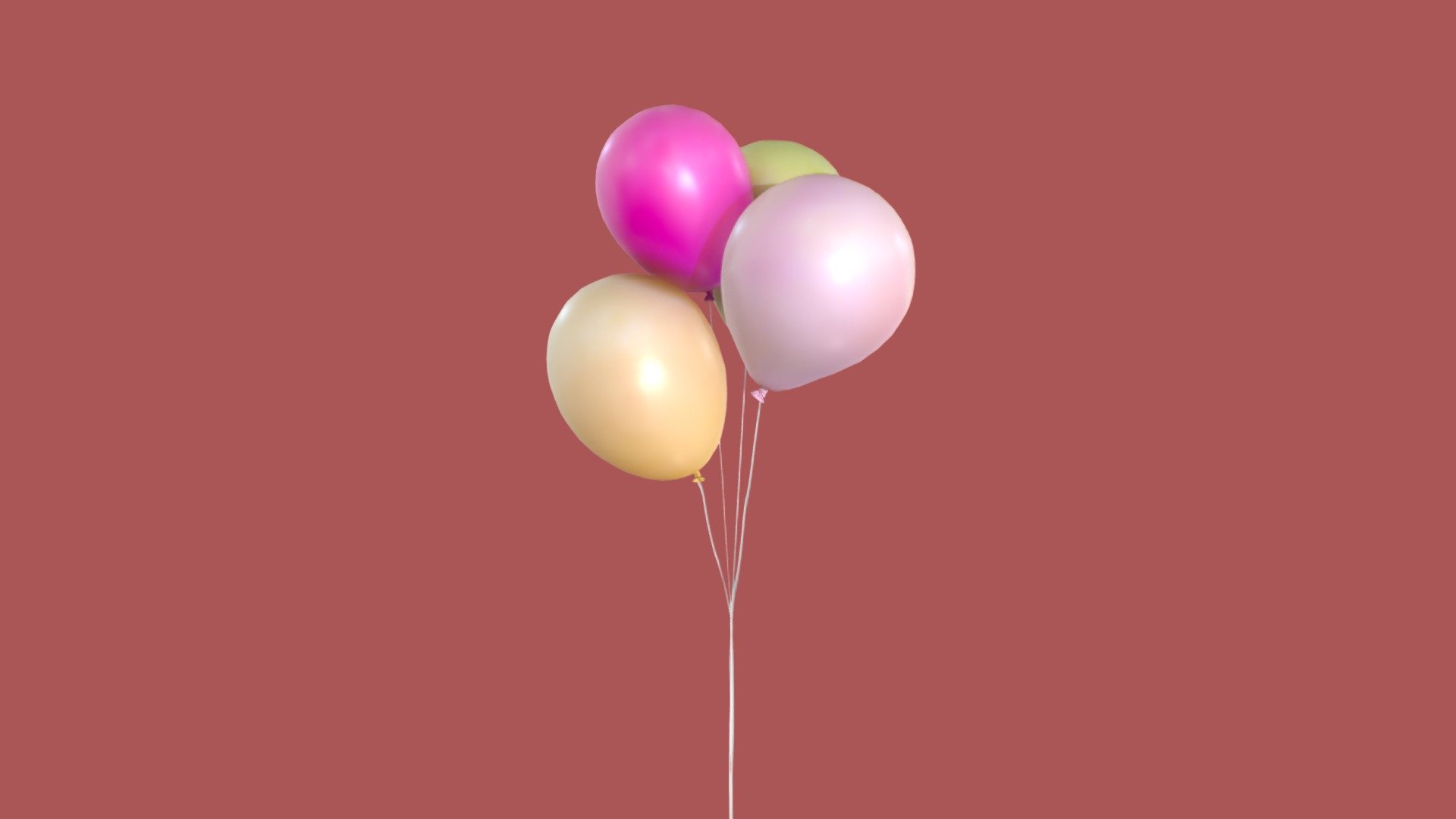 Balloons collection real-time 3d model