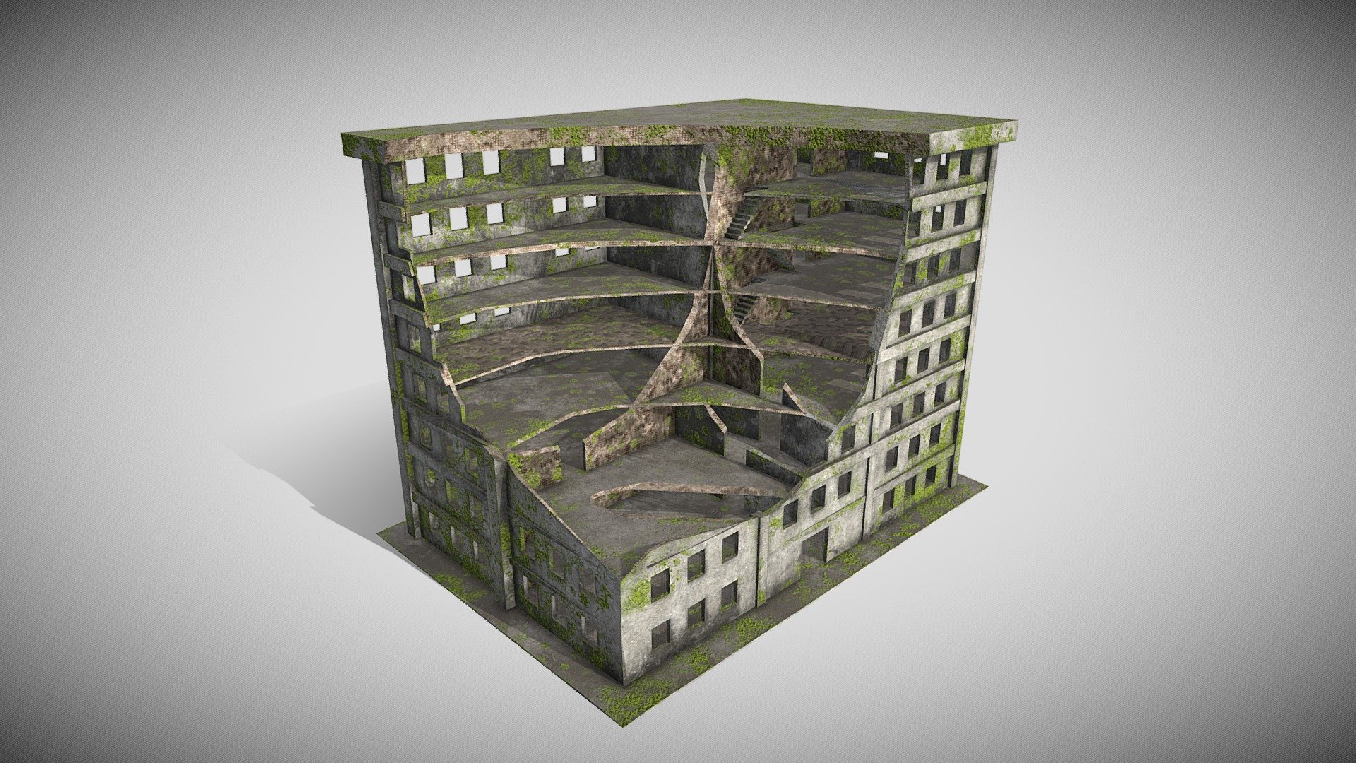 Broken_ Skyscraper 3d model