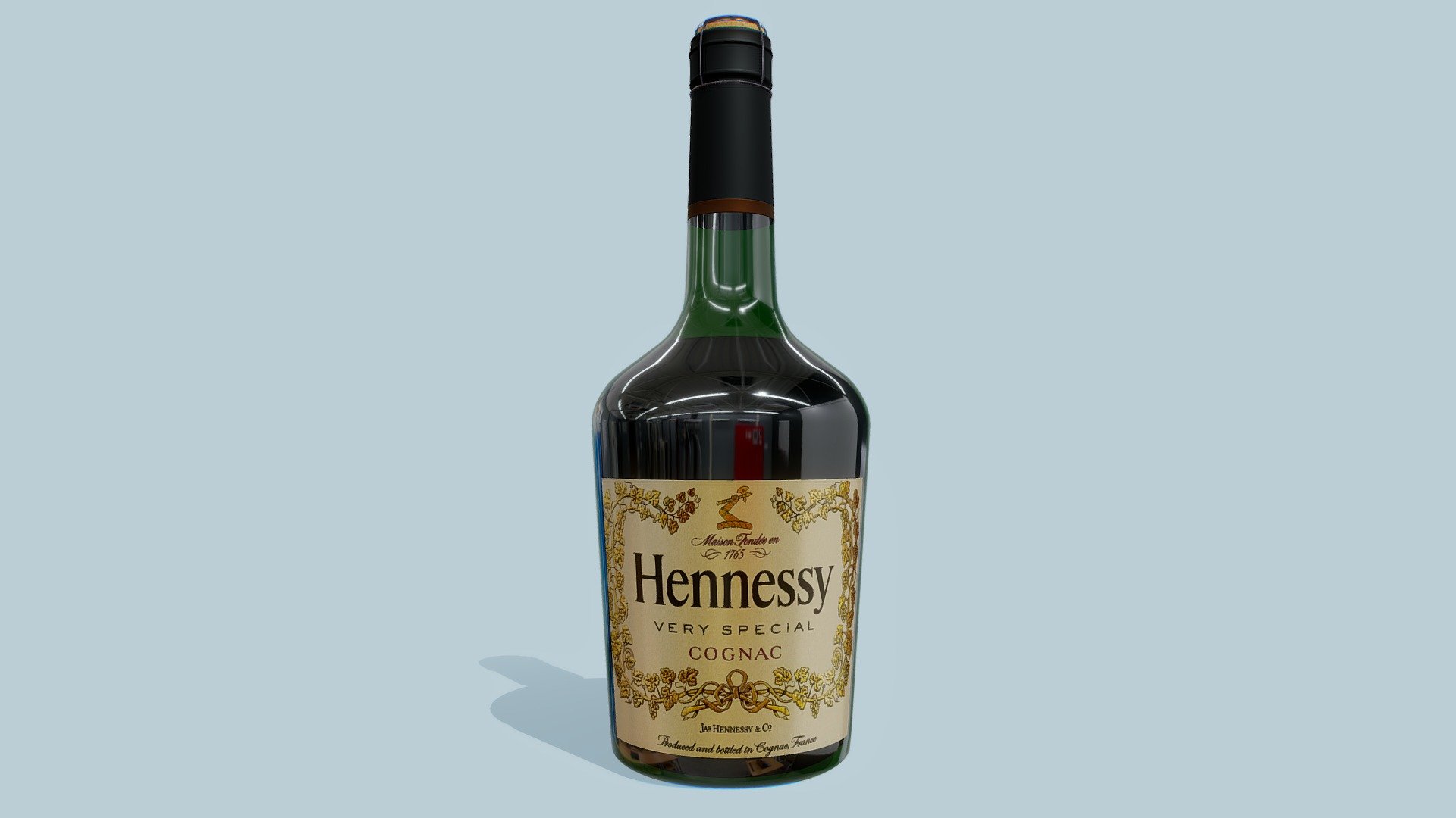 Cognac Bottle 3d model