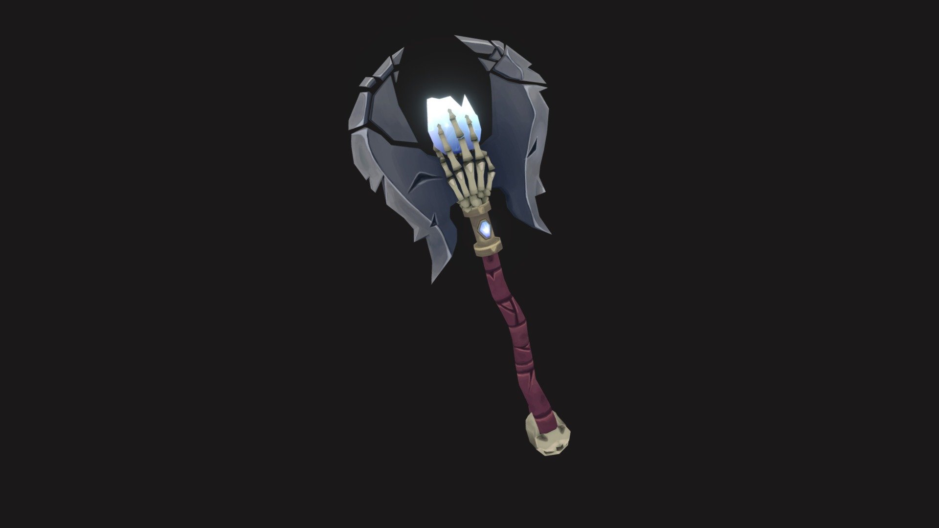 Ebons axe blade | DAE Game Art 3d model