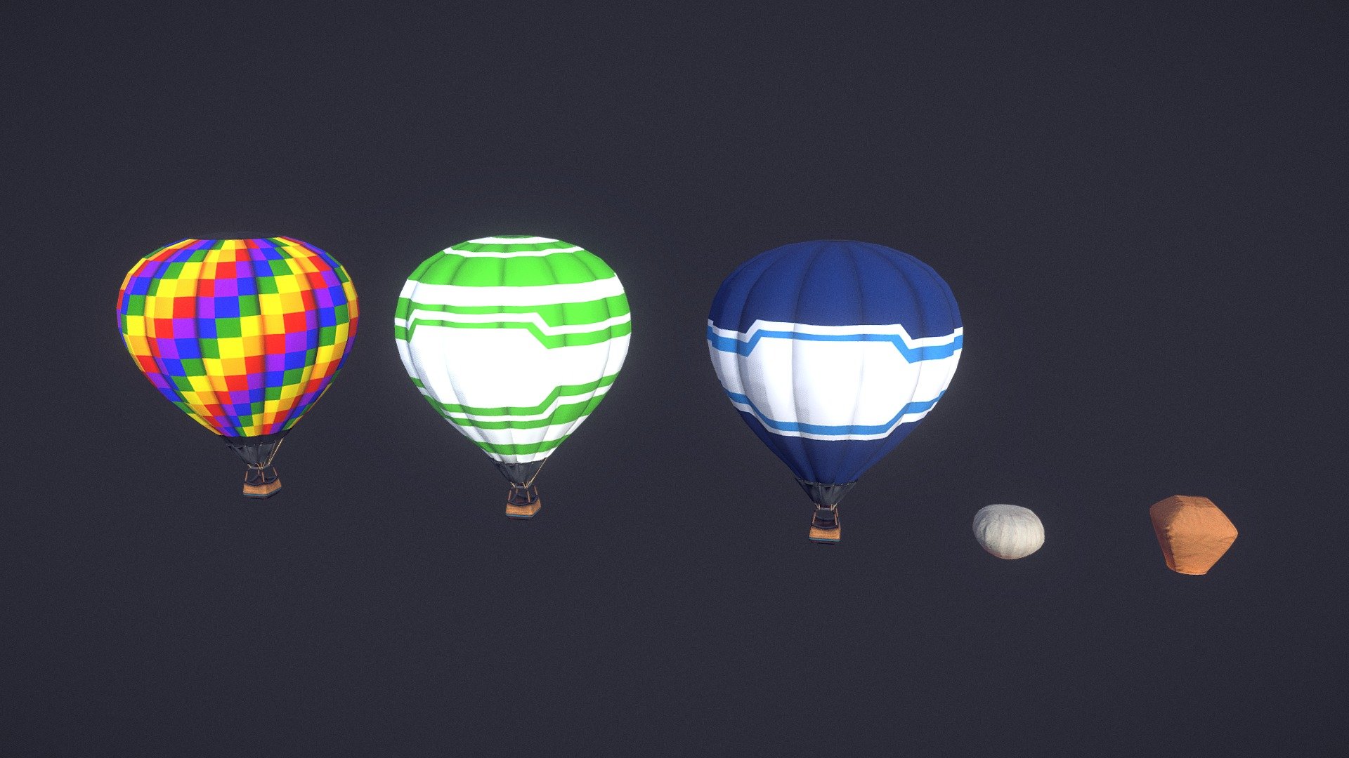 Modern Balloon Pack 3d model