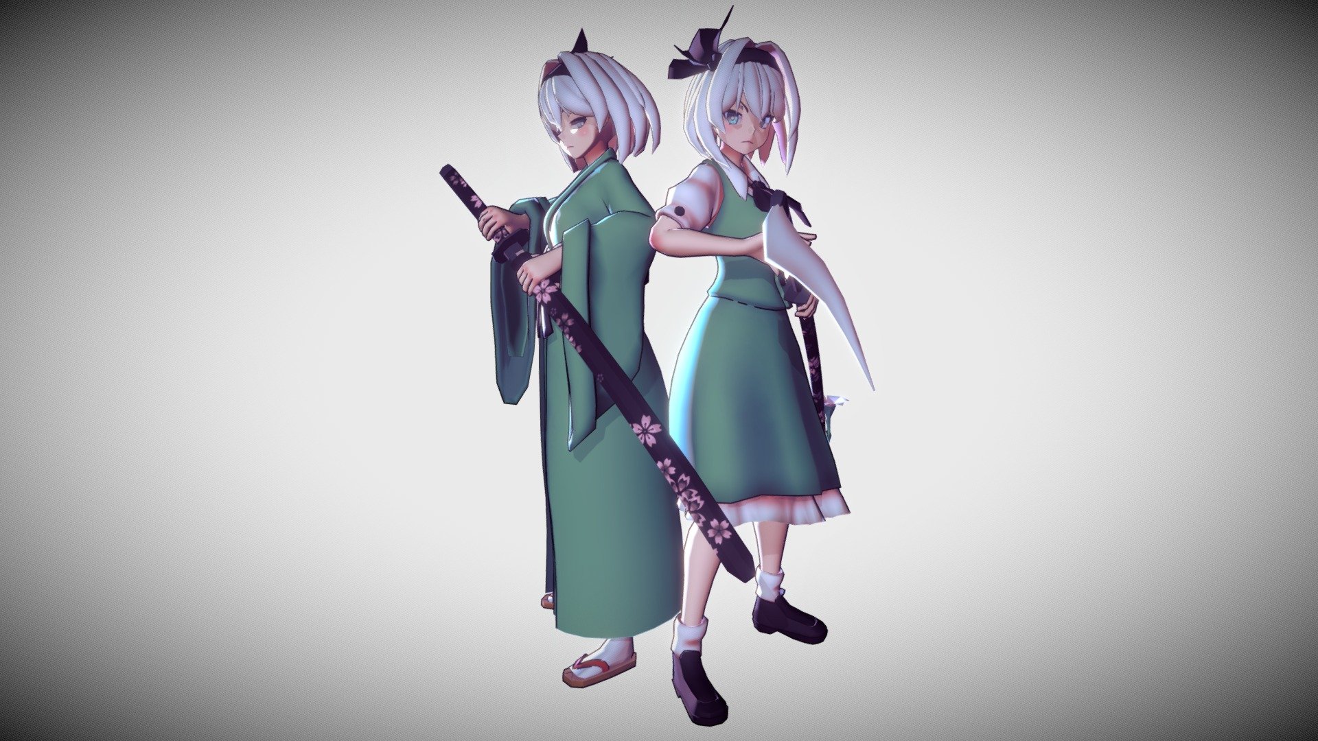 Dual wielder of life 3d model