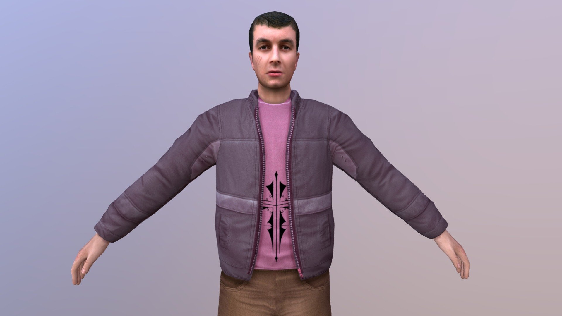 MAN 30 -WITH 250 ANIMATIONS 3d model