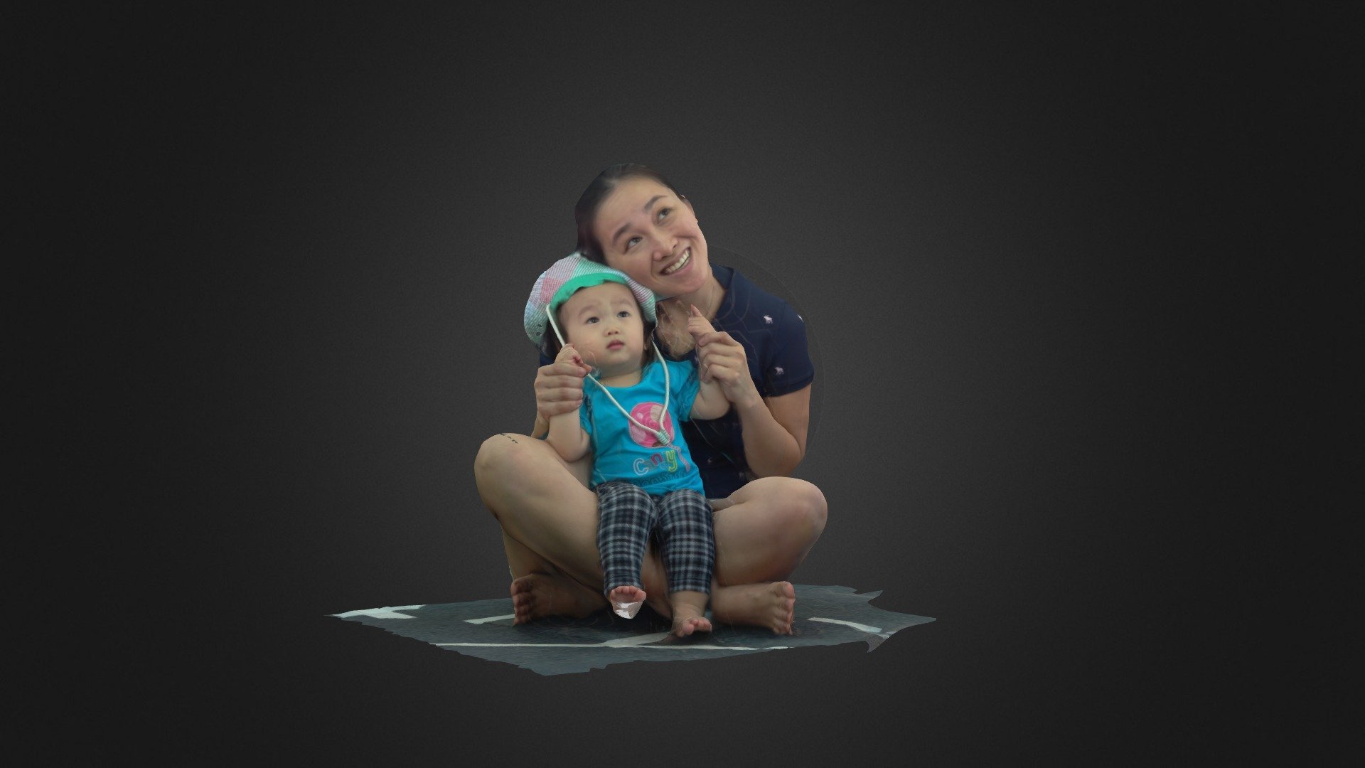 Mother with child 3d model