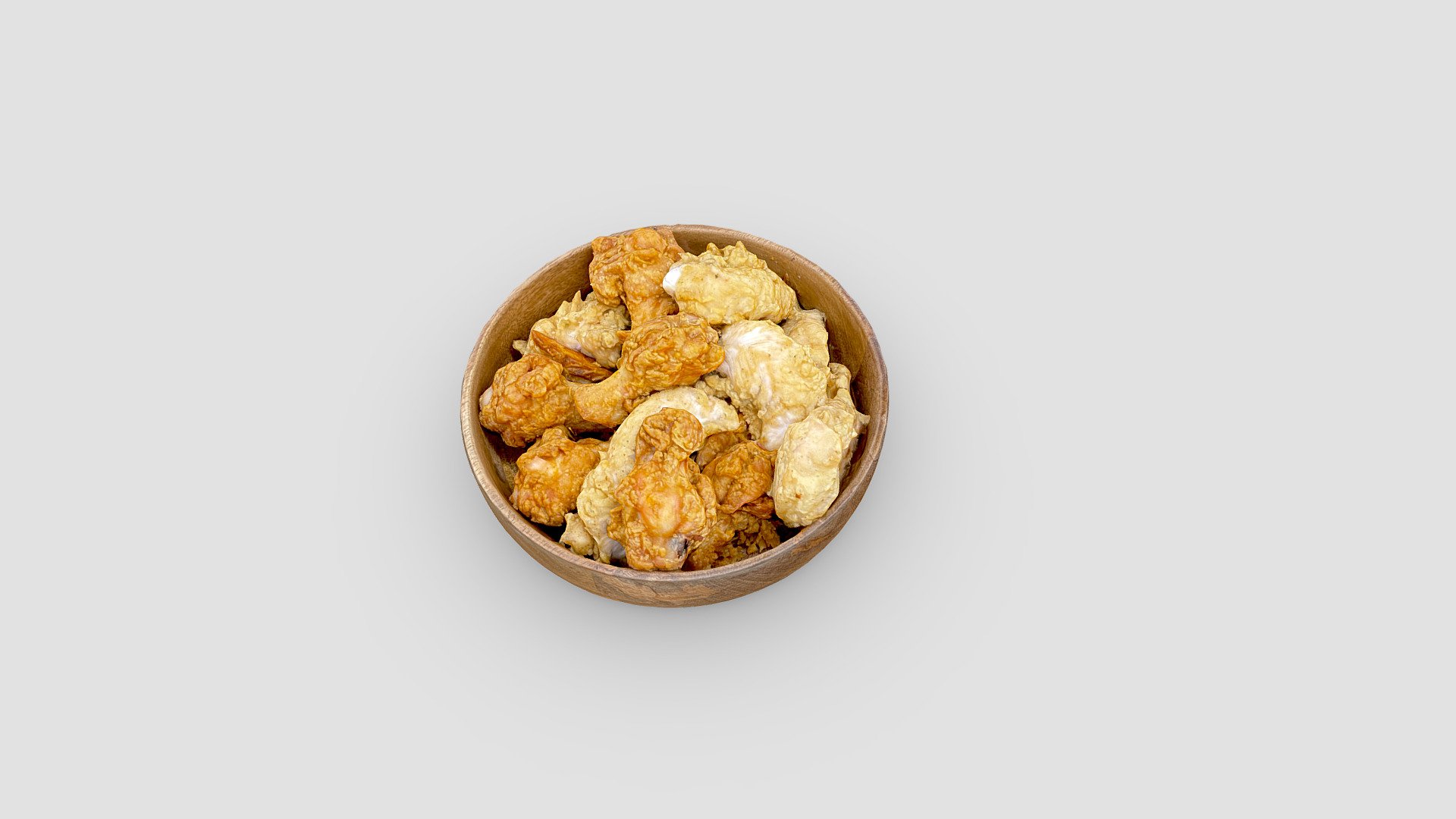 Fried chicken bowl 3d model