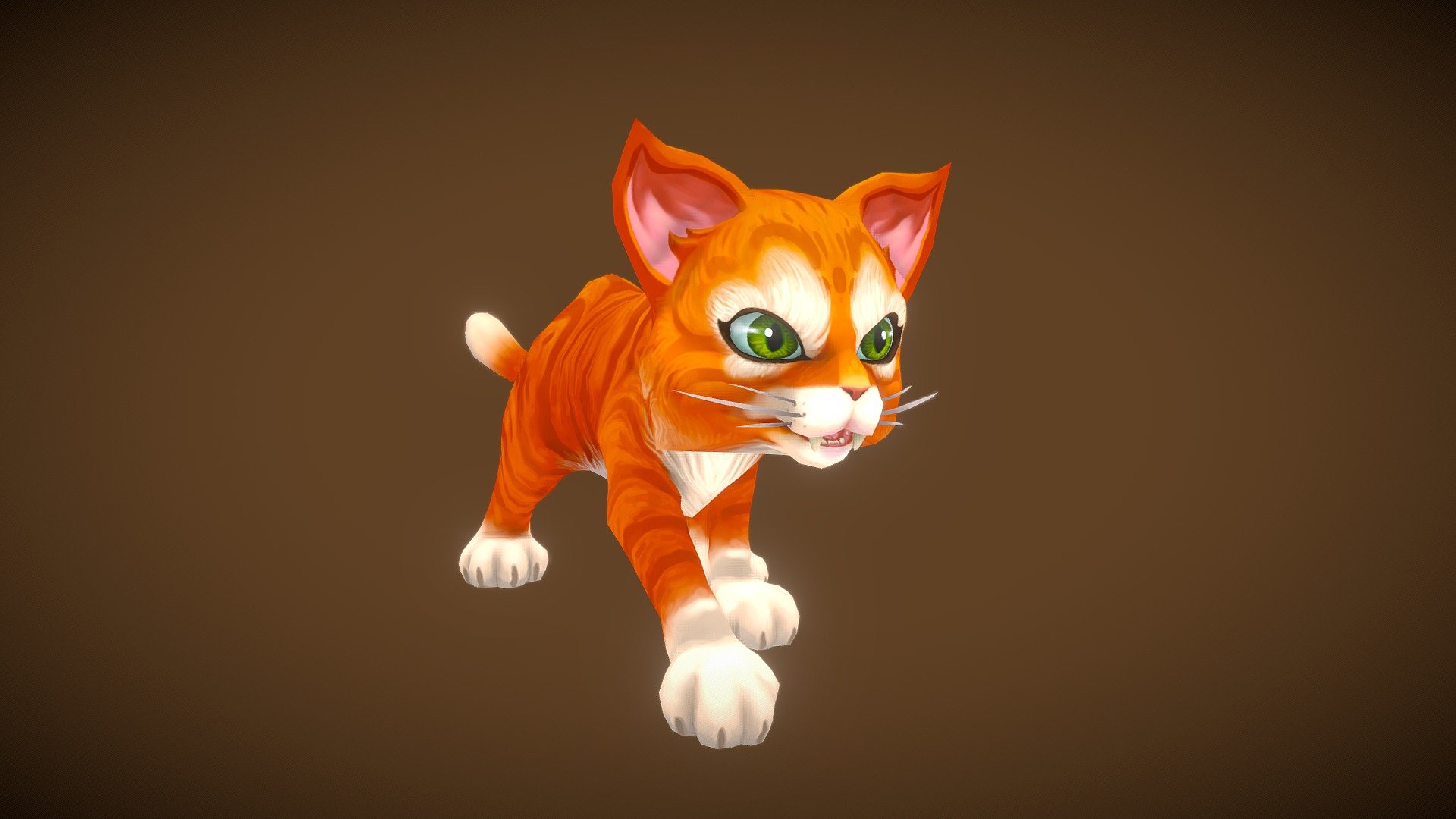 Stylized Fantasy Cat 3d model