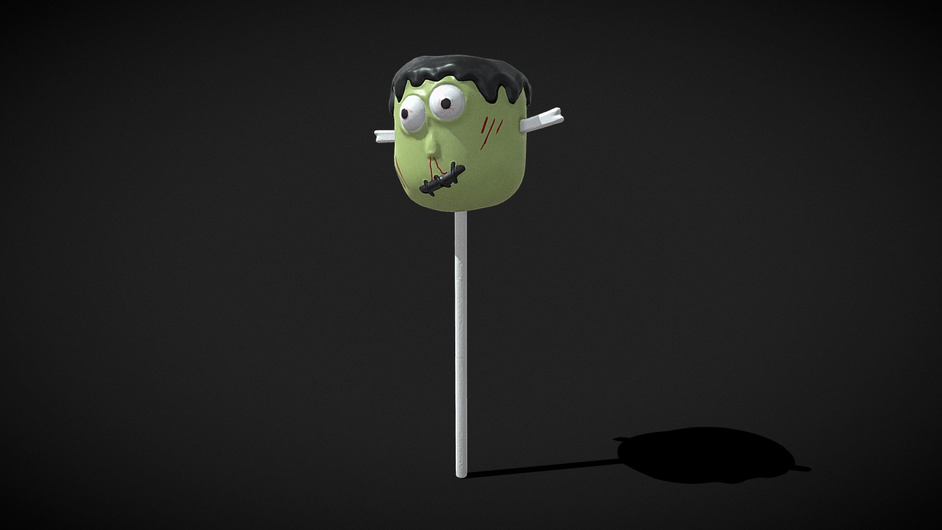 Frankenstein Cake Pop 3d model