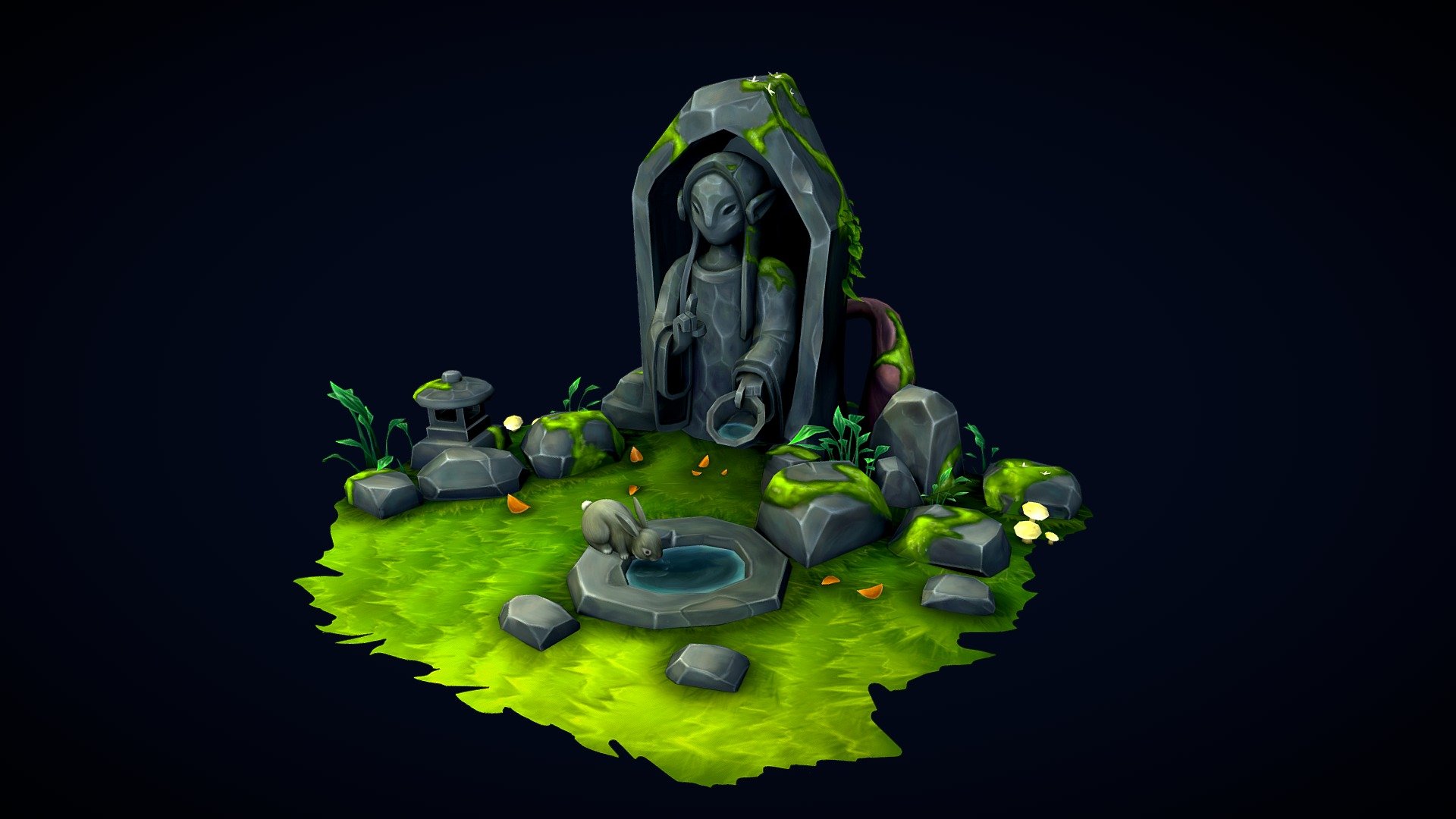 Forest Statue. 3d model