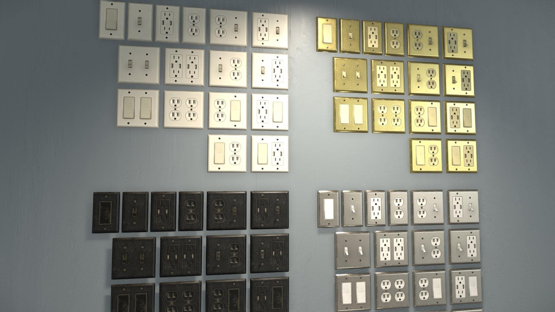 Electircal Outlets and Switches 3d model