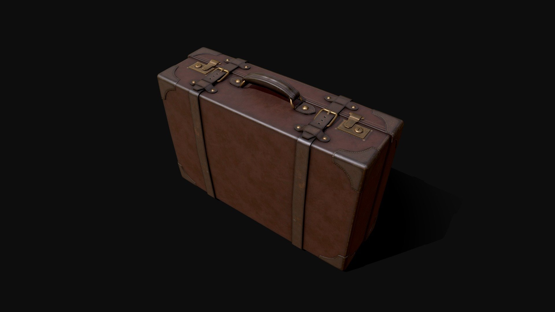 Antique Suitcase 3d model