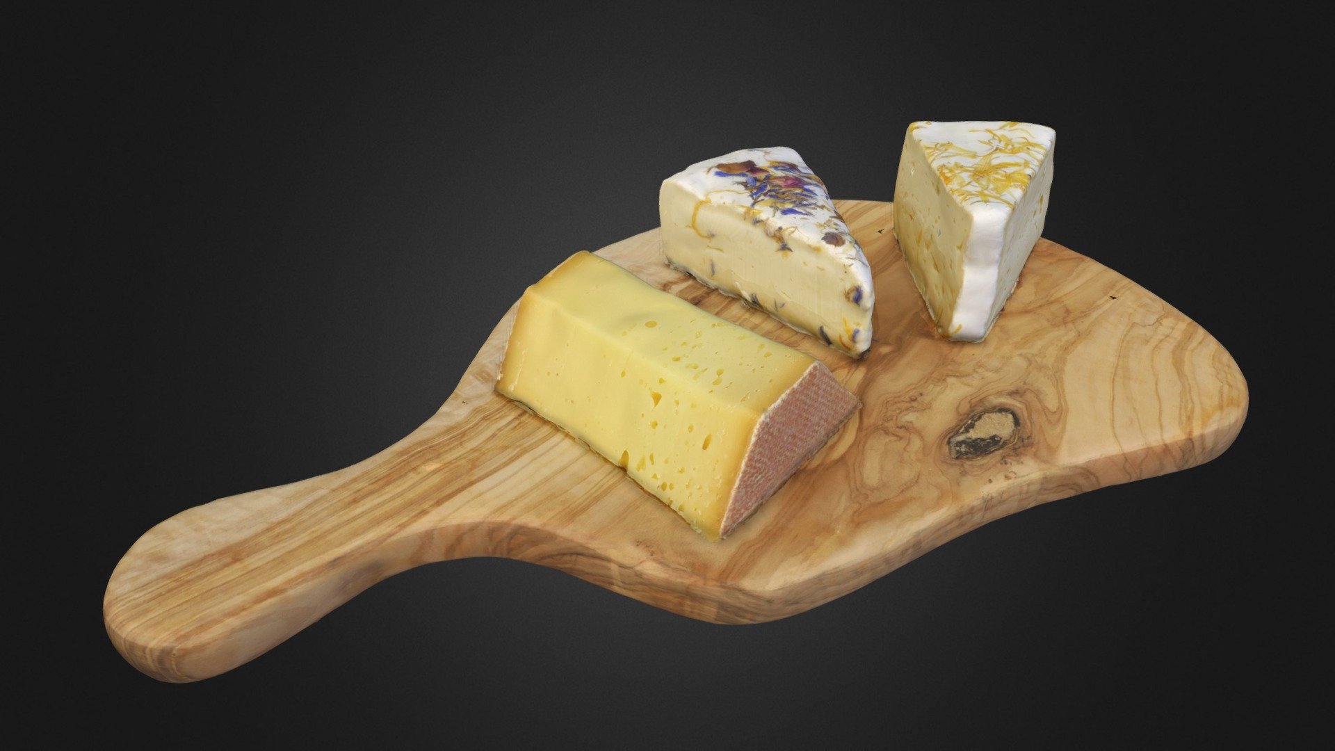 Sunday breakfast cheese board 3d model