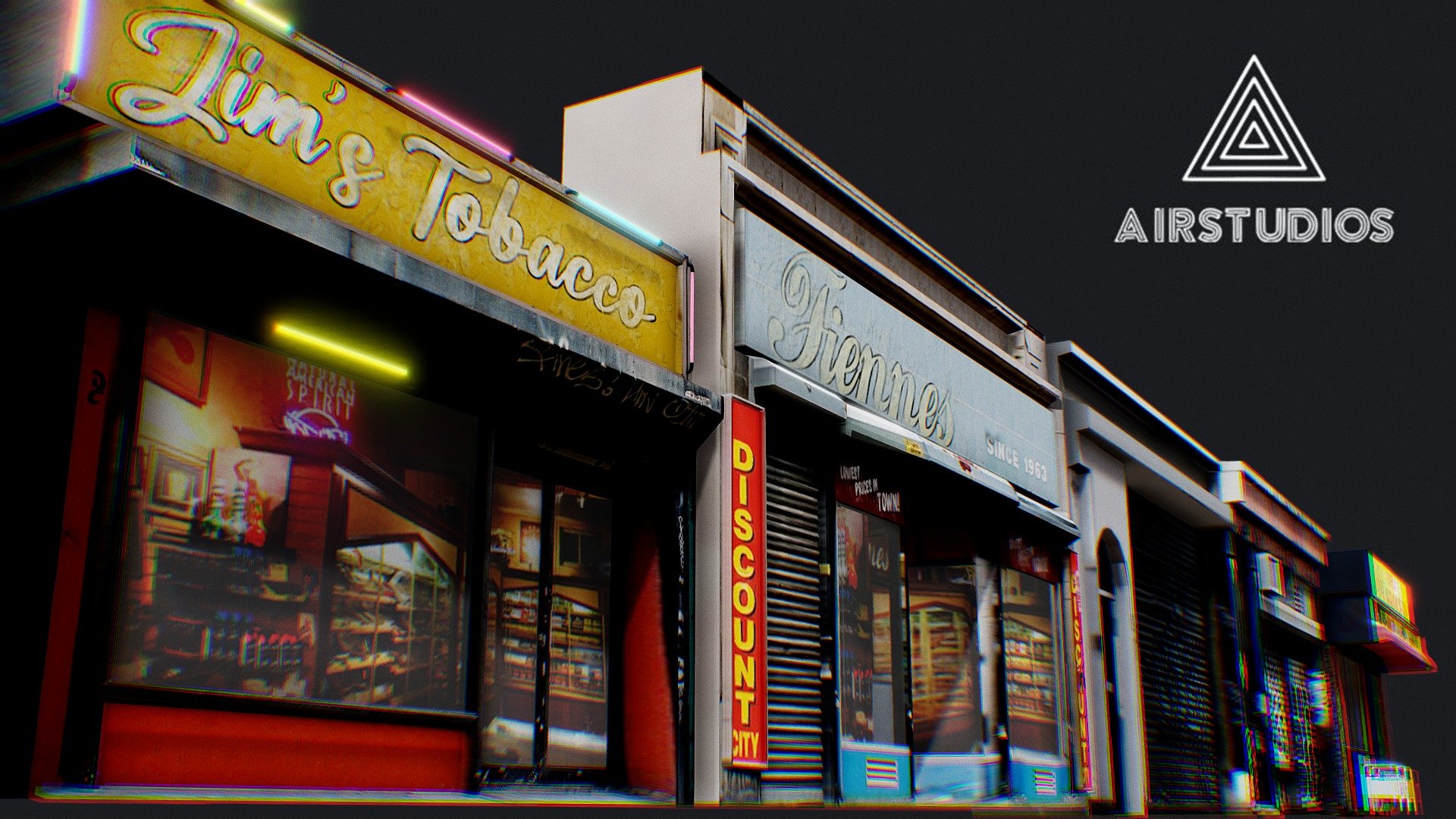 Store Fronts 3d model