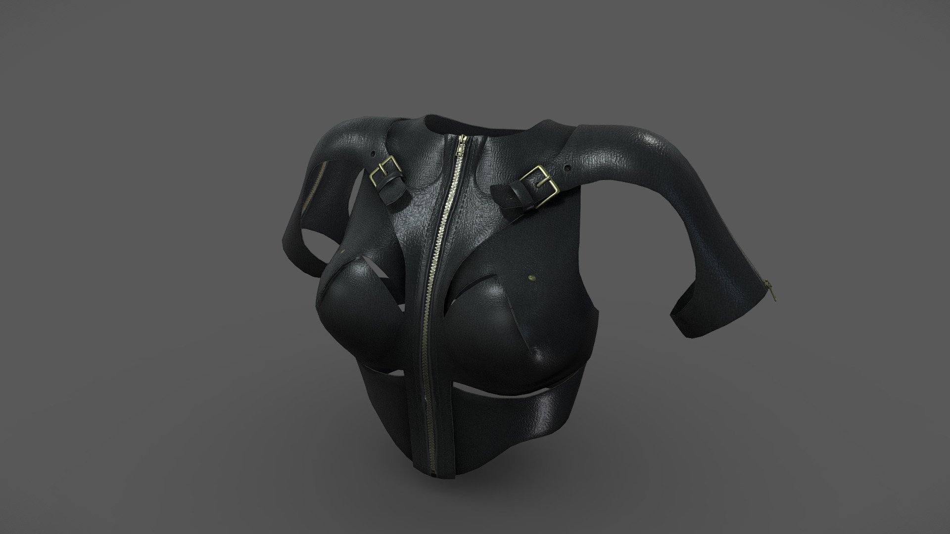 Female Leather Pauldron 3d model