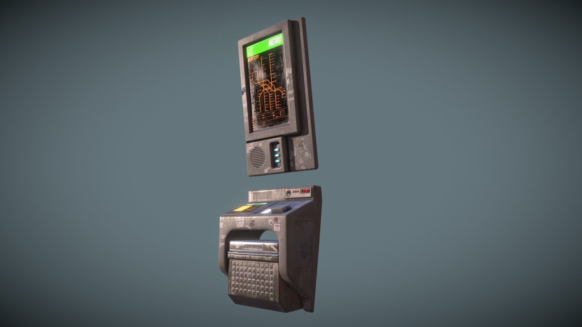 Wall Mounted Terminal 3d model