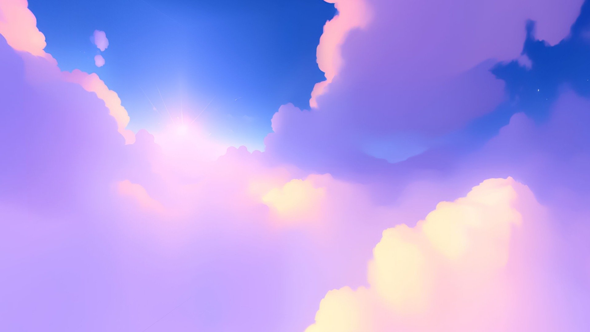 6k Stylized Cloudy Skybox 001 3d model