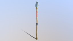 Medieval old knight spear stilyzed