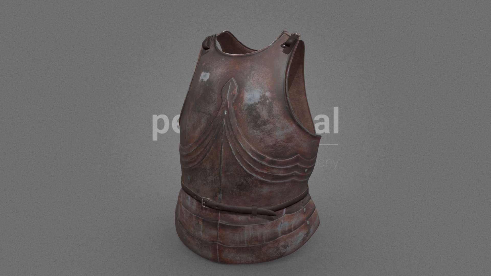 Medieval Steel cuirass 02 3d model