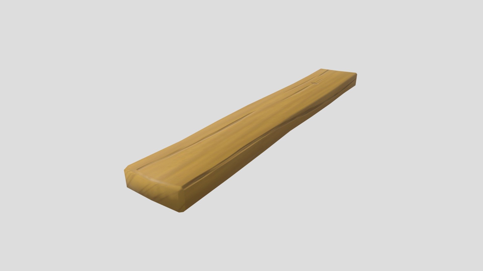 Stylized wood plank 3d model